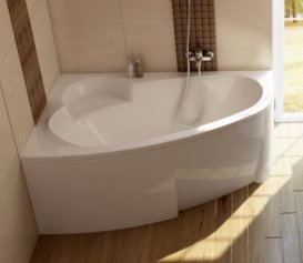 Панель для ванной Ravak Asymmetric 170 правосторонняя с креплением акрил белый CZ49100000