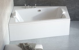 Панель для ванни Besco Infinity 170х110 см передня + бічна акрил глянцевий білий OAI-170-NS