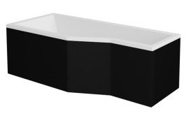 Панель для ванны Besco Integra 170х75 см передняя + боковая санитарный акрил черный матовый #OAI-170-NSC