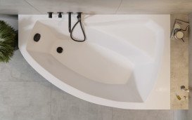 Панель для ванни Besco Rima 150 см санітарний акрил матовий чорний OAR-150-NSC