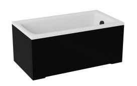 Панель для ванны Besco Talia 130х70 см передняя + боковая санитарный акрил матовый черный #OAT-130-PKC