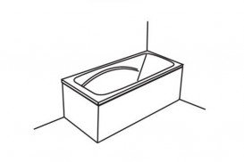 Панель для ванны PoolSpa Klio фронтальная 140х70 см R правая акрил белый PWOKD10OWL00000