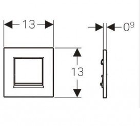 Панель смыва для писсуара Geberit Sigma 30 пневматическая хром матовый/хром глянец/хром матовый 116.017.KN.1