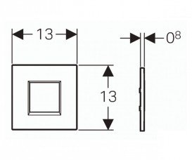 Панель змиву для пісуара Geberit Sigma 30 електронна хром глянець / хром матовий / хром глянець 116.027.KH.1