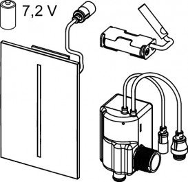 Панель смыва для писсуара TECE TECEfilo Urinal 7,2 В стекло белый 9242061