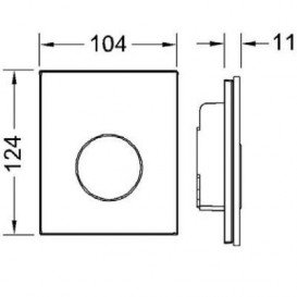 Панель змиву для пісуара TECE TECEloop Urinal скляна біла колір клавіші хром матовий 9242659