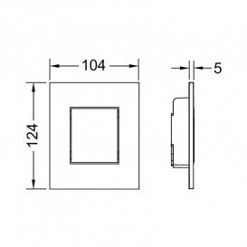 Панель смыва для писсуара TECE TECEnow с картриджем пластик черный матовый 9242406