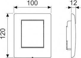 Панель смыва для писсуара TECE TECEplanus Urinal нержавеющая сталь белый матовый 9242312