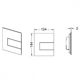 Панель змиву для пісуара TECE TECEsquare Urinal хром глянсовий 9242811