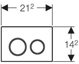 Панель змиву для унітазу Geberit Omega20 подвійний змив пластик хром глянцевий / хром матовий лакований 115.085.JQ.1