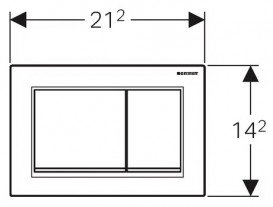 Панель смыва для унитаза Geberit Omega30 двойной смыв пластик хром глянцевый/хром матовый лакированный 115.080.JQ.1