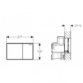 Панель смыва для унитаза Geberit Sigma 60 двойной смыв стекло белое 115.640.SI.1