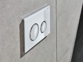 Панель смыва для унитаза Geberit Sigma21 двойной смыв  стекло белое 115.884.SI.1