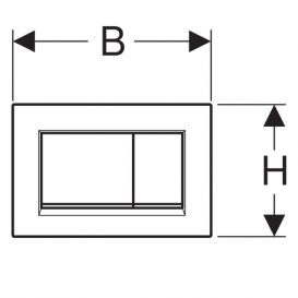 Панель змиву для унітазу Geberit Sigma30 подвійний змив пластик білий 115.883.01.1