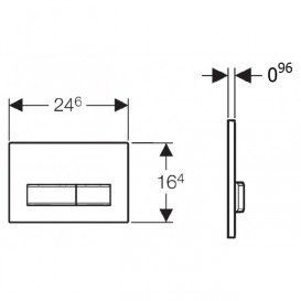 Панель смыва для унитаза Geberit Sigma50 двойной смыв зеркальное дымчатое стекло 115.788.SD.2