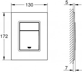 Панель змиву для унітазу Grohe Skate Cosmopolitan S для прихованого бачка хром 37535000