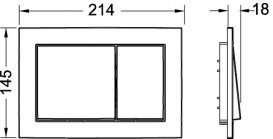 Панель смыва для унитаза TECE TECEbase с двумя клавишами пластик хром глянцевый 9240701