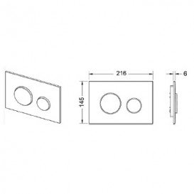 Панель смыва для унитаза TECE TECEloop с двумя клавишами пластиковая белая клавиши хром глянцевый 9240627