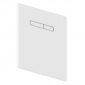 Верхня панель змиву для унітазу TECE TECElux скляна біла клавіші білі 9650000