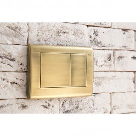 Панель змиву для унітазу TECE TECEplanus з двома клавішами латунь антична бронза 9240366