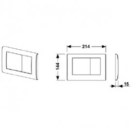 Панель змиву для унітазу TECE TECEplanus з двома клавішами латунь антична бронза 9240366