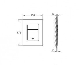 Панель смыва Grohe Skate Cosmopolitan для скрытого бачка белый 37535SH0