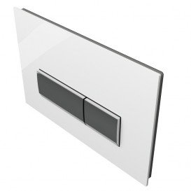 Панель змиву Koller Pool Integro White Glass пластик / скло білий / хром глянсовий INTEGRO WHITE GLASS