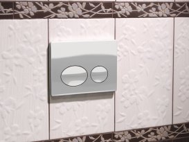 Панель смыва Koller Pool Round Chrome пластик хром матовый ROUND MAT CHROME