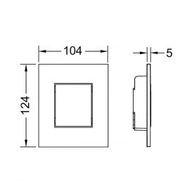 Панель смыва с картриджем для писсуаров Tece TECEnow хром матовый 9242402