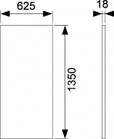 Панель TECE TECEprofil 130х62.5х1.8 см влагостойкая 9200000