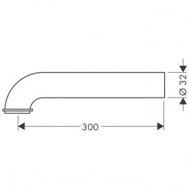 Патрубок Hansgrohe Axor 300 мм латунь хром 51316000