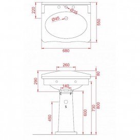 Пьедестал для раковины ArtCeram Hermitage белый глянцевый HEC002 01;00
