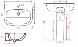 Пьедестал для раковины ArtCeram Ten санфарфор белый глянцевый TEC003 01;00