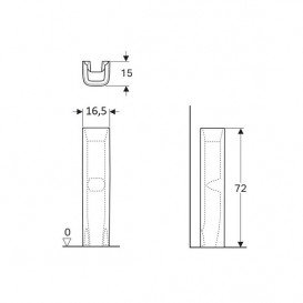 П'єдестал для раковини Geberit Selnova Square фарфор білий 500.342.01.1