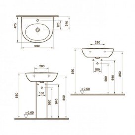 Пьедестал для раковины Koller Pool Zentrum 6936N003-7200