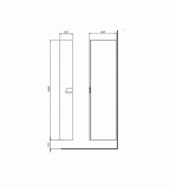 Пенал боковой Kolo Twins карго белый глянец 88463000