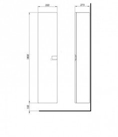 Пенал бічній Kolo Twins срібний графіт 88461000