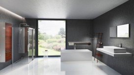 Пенал боковой Ravak Clear SB 400 L ДСП/МДФ белый/черешня X000000762