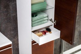 Пенал бічній Ravak Clear SB 400 R ДСП / МДФ білий / черешня X000000764