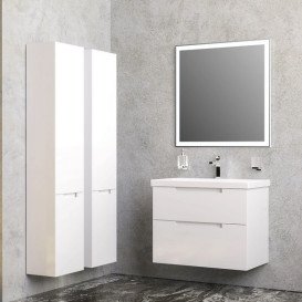 Пенал для ванної кімнати Аквародос Інфініті підвісний 35х26х165 см ДСП/МДФ білий АР000039658