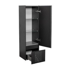 Пенал для ванної кімнати Аквародос Манхеттен підвісний 35х33,3х120 см МДФ антрацит матовий АР000091174