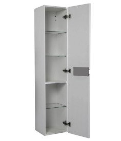 Пенал для ванної кімнати Аквародос Остін підвісний 35х30,8х165 см правий МДФ білий мат декор сірий мармур АР000091176