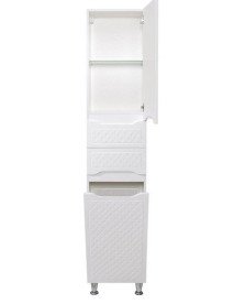 Пенал для ванної кімнати Аквародос Родорс підлоговий 40х32,5х195 см з кошиком ДСП/МДФ білий АР000001182