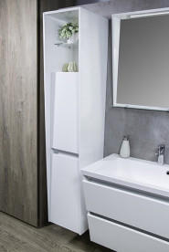 Пенал для ванної Fancy Marble Cyprus 35х40 см петлі зліва МДФ/ДСП білий глянець33718012210