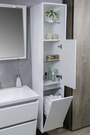 Пенал для ванной Fancy Marble Cyprus 40х45 см петли справа МДФ/ДСП белый 30718012201