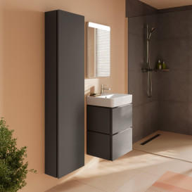 Пенал для ванної Hansgrohe Xilesa E 40х20 см петлі зліва МДФ сланцево-сірий матовий 54285760