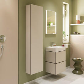 Пенал для ванной Hansgrohe Xilesa E 40х20 см петли слева МДФ песочно-бежевый матовый 54285780