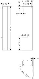 Пенал для ванной Hansgrohe Xilesa E 40х20 см петли справа МДФ/ДСП дуб кашемир 54286550