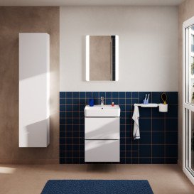 Пенал для ванної Hansgrohe Xilesa E 40х20 см петлі праворуч МДФ матовий білий 54286700