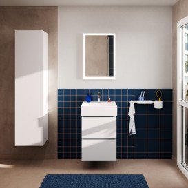 Пенал для ванной Hansgrohe Xilesa E 40х35 см петли слева МДФ матовый белый 54287700